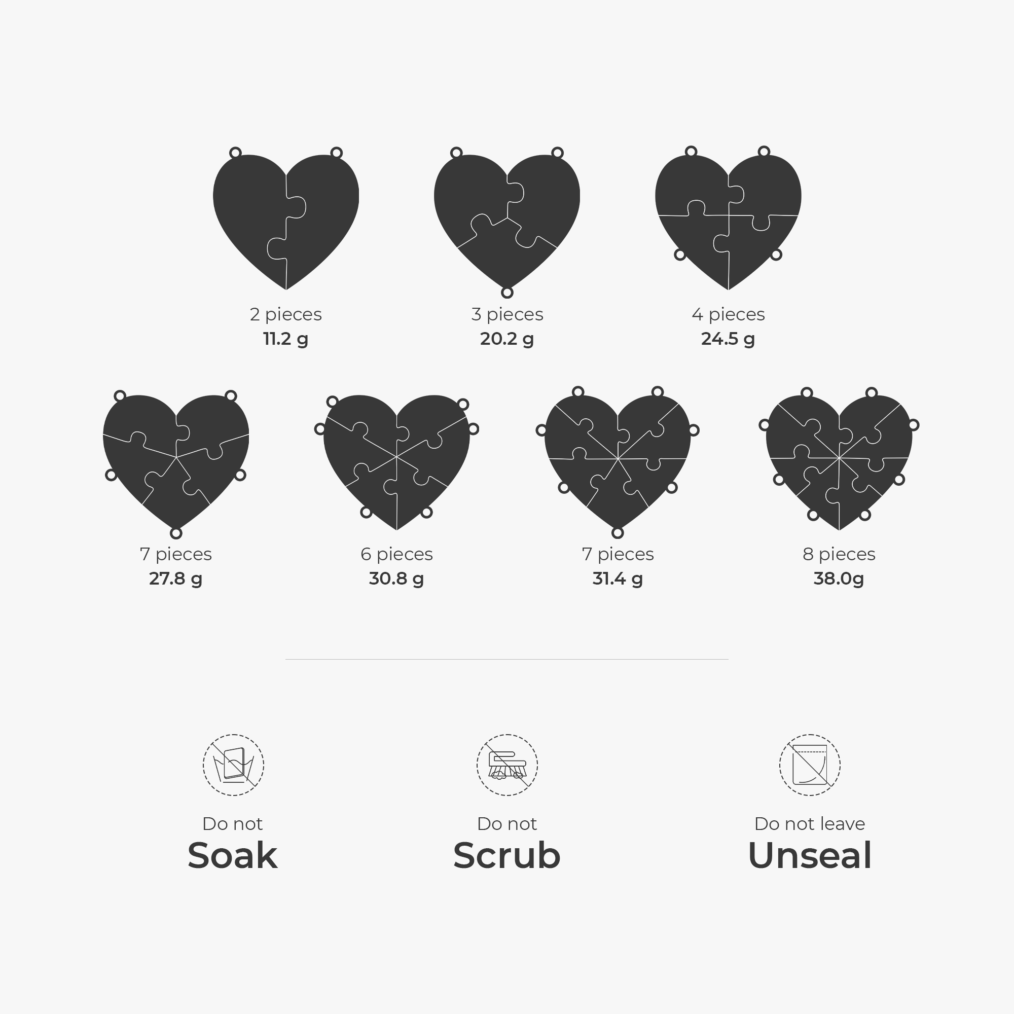 6210JUS4 personalized heart puzzle necklace unique gifts for family 6210J0H0A