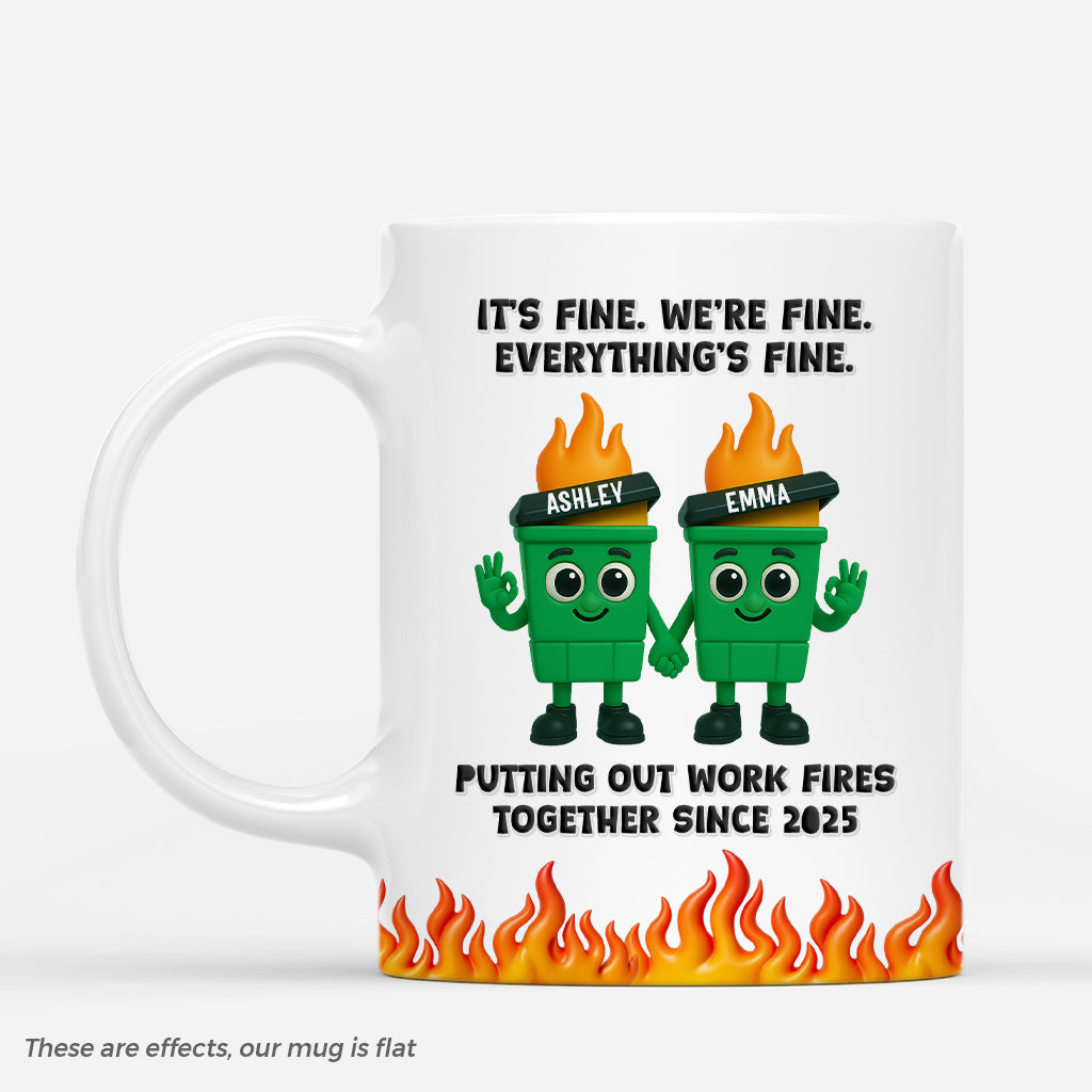 6214MUS1 putting out work fires together since mug personalized gifts for coworkers 6214M