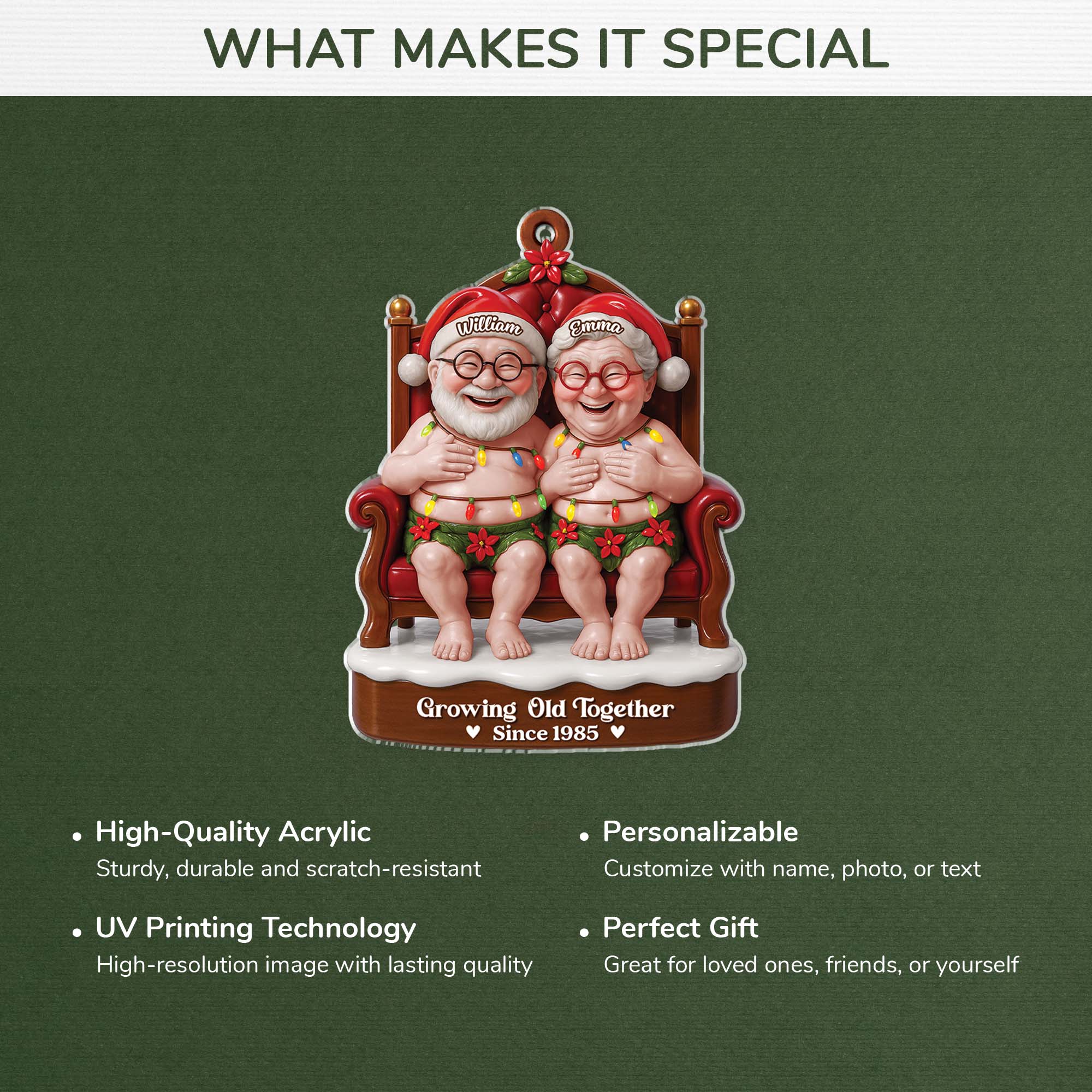 6218OUS4 3d printing effect acrylic growing old together since ornament custom couples xmas gift 6218O6VTG