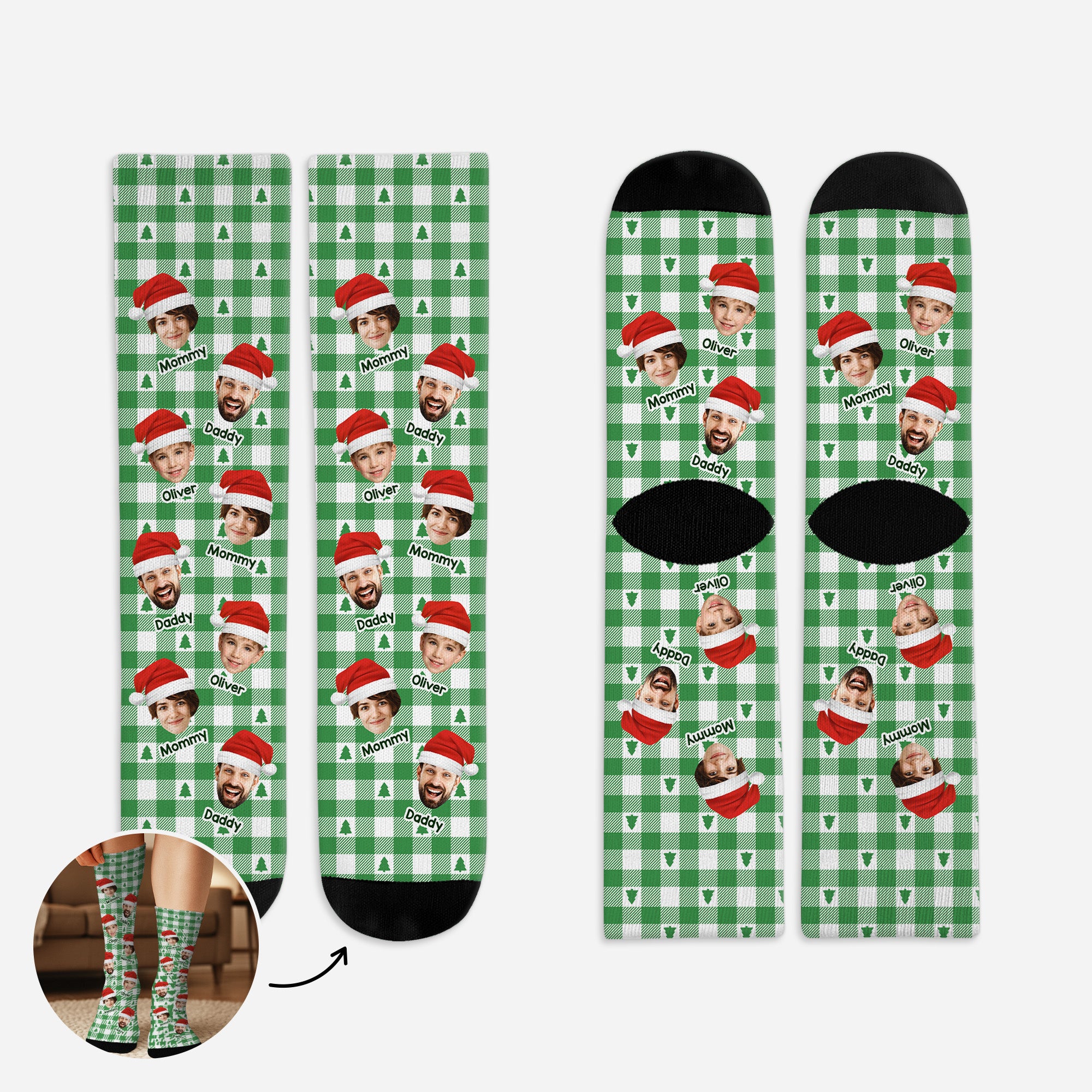 6221JUS1 custom face socks funny christmas gifts for him her 6221J6XTA
