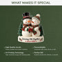 6227OUS4 3d printing effect acrylic snowman christmas ornaments custom couple gifts 6227O