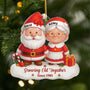 6229OUS1 3d printing effect acrylic santa claus christmas ornaments custom couple gifts 6229OTTAG