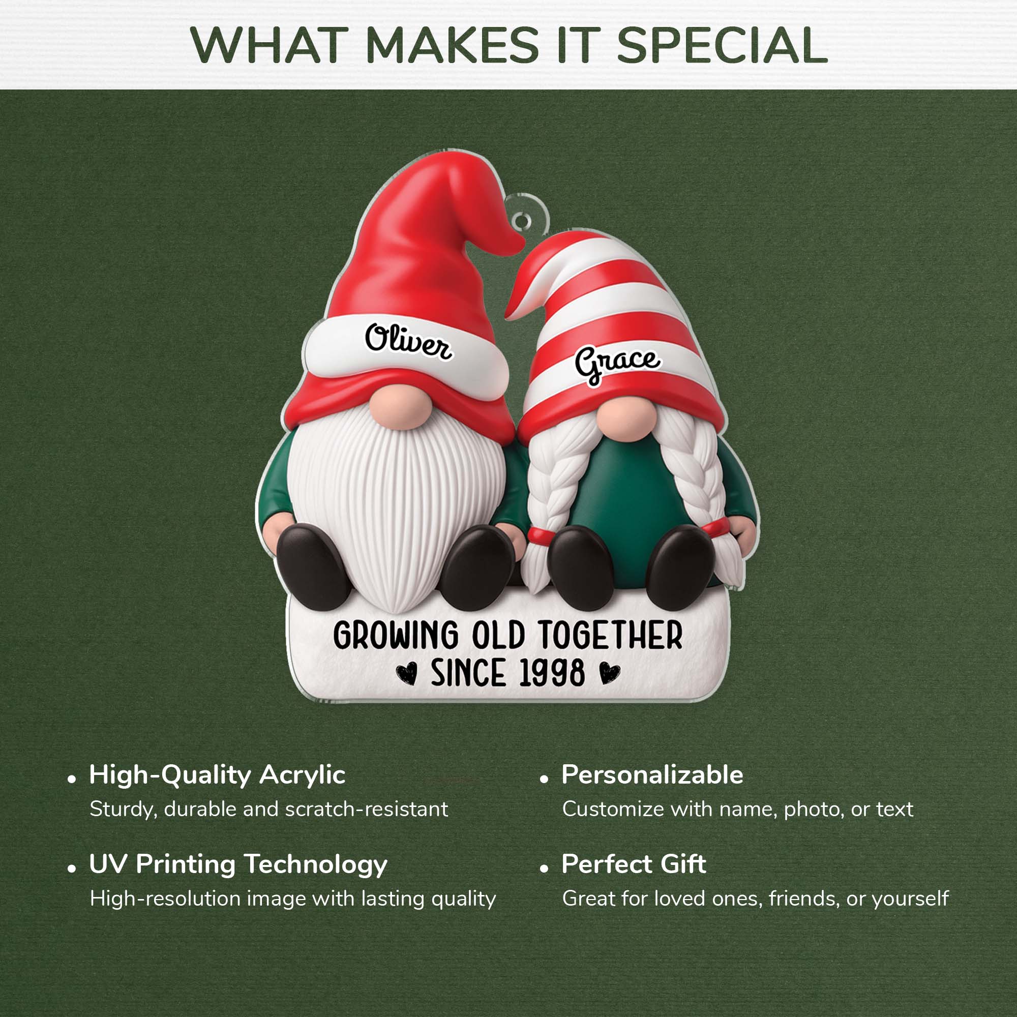 6232OUS4 3d printing effect acrylic gnome couple ornament_ custom christmas gifts 6232OTTMG