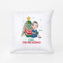 6233PUS2 all booked for christmas pillow personalized gifts for book lovers 6233PKL5A