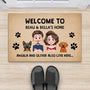 6236DUS2 welcome to our home doormat personalized gifts for dog lovers 6236D8T0C