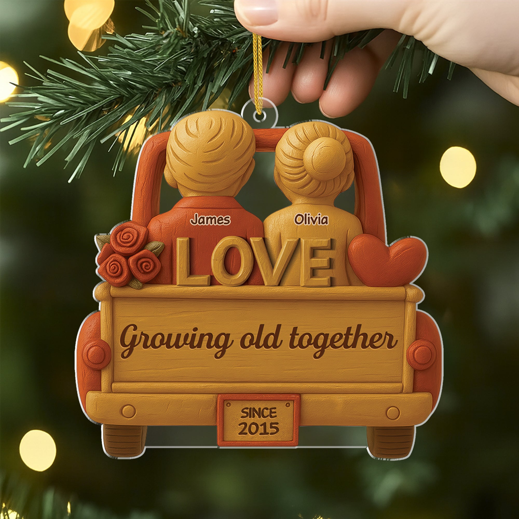 6237OUS2 acrylic god bless the broken road_ ornament custom couple gifts 6237OTHNG