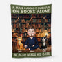 6239BUS1 funny book lover blanket personalized gifts for cat lovers 6239B8LZD