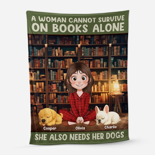 6239BUS1 funny book lover blanket personalized gifts for dog lovers 6239B8LZC