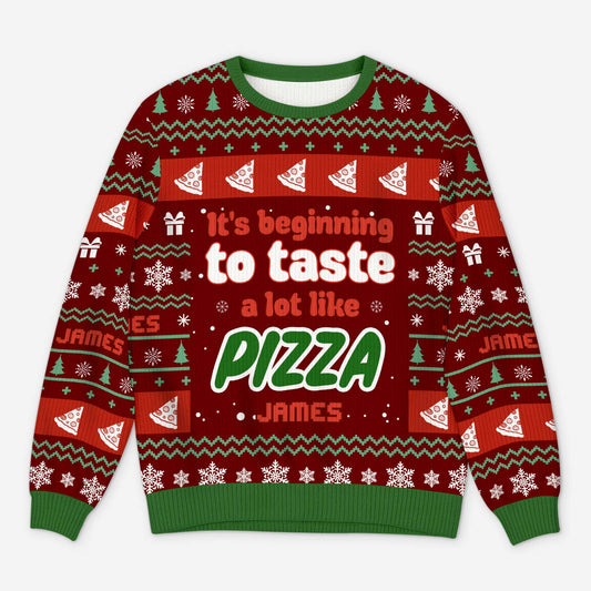 6240WUS1 personalized ugly christmas sweater funny gifts for pizza lovers 6240W
