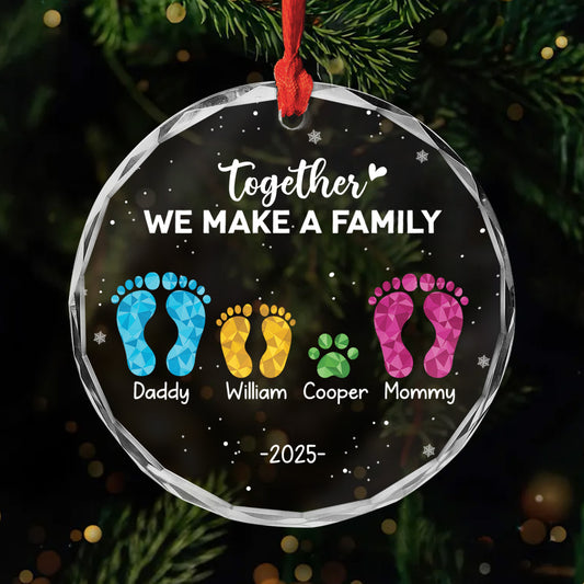 6243OUS1 glass together we make a family ornament custom christmas gifts 6243O8QQI