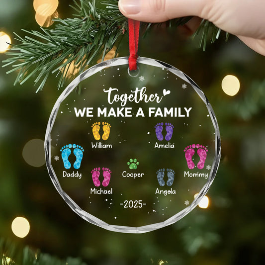 6243OUS2 glass together we make a family ornament custom christmas gifts 6243O8QQI