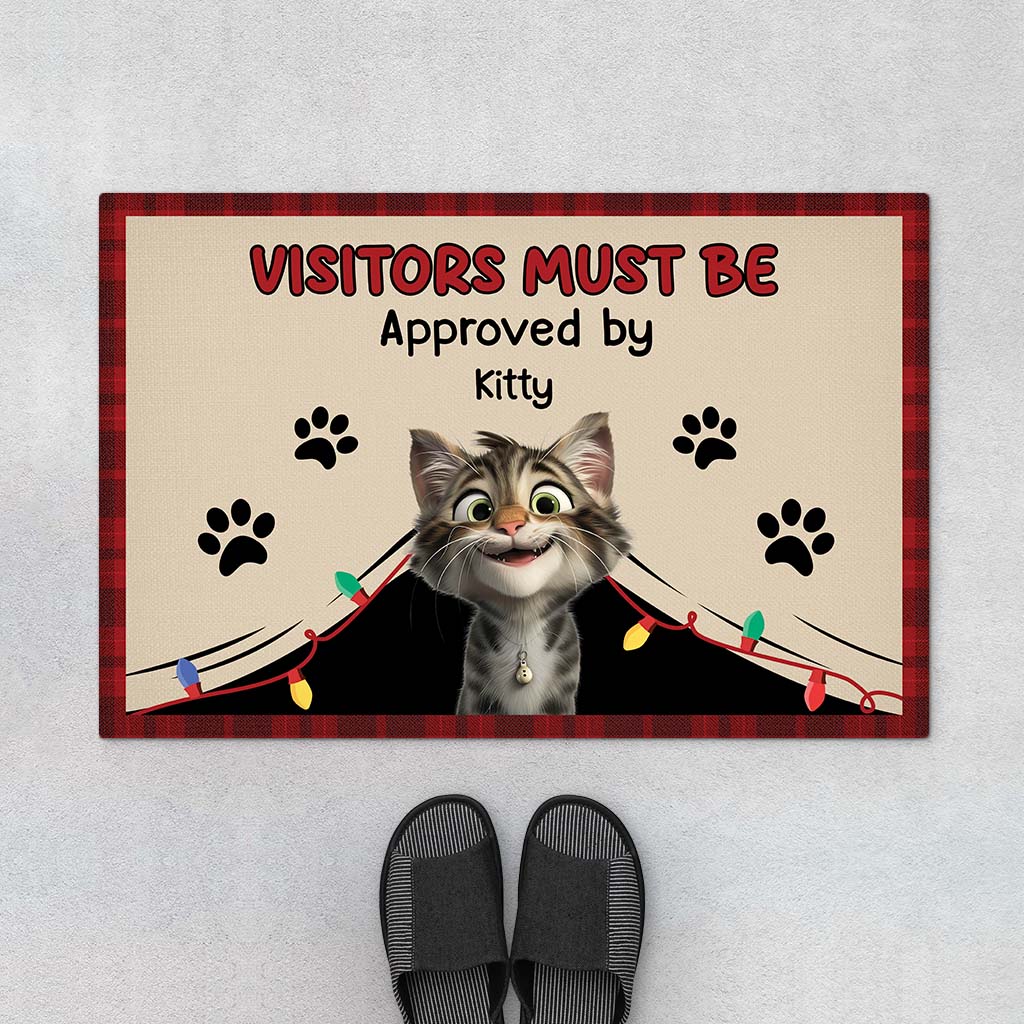 6248DUS1 personalized christmas doormat funny gifts for cat lovers 6248DKLND_1