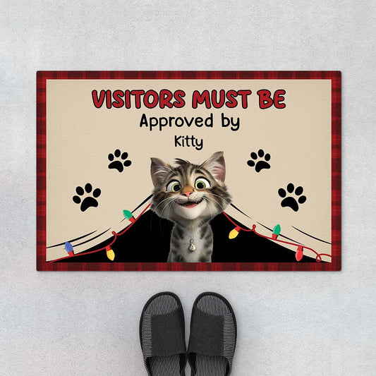 6248DUS1 personalized christmas doormat funny gifts for cat lovers 6248DKLND_1
