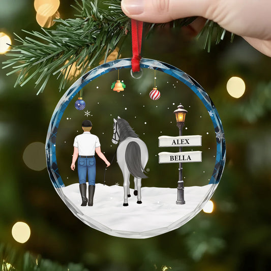 6252OUS2 glass horse christmas ornaments personalized gifts for horse lovers 6252O3T0U