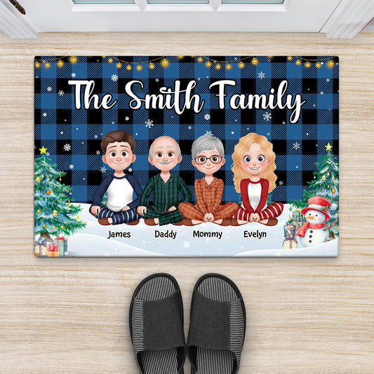 6254DUS1 personalized christmas doormat gifts for family with dog cat 6254DK6TI2
