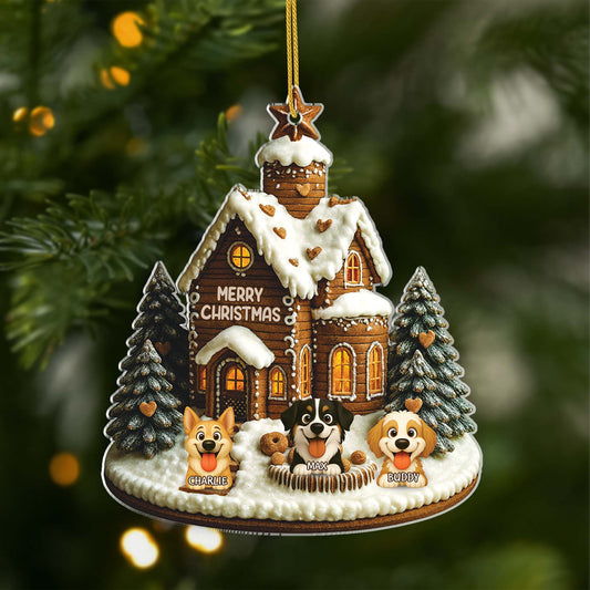 6257OUS1 3d printing effect acrylic christmas house ornaments custom gifts for dog lovers 6257OKQ5C