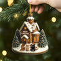 6257OUS2 3d printing effect acrylic christmas house ornaments custom gifts for cat lovers 6257OKQ5D