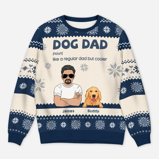 6261WUS1 dog dad ugly christmas sweater personalized gifts for dog lovers 6261WKV5C