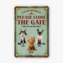6267EUS2 metal please close the gate sign custom gifts for cat lovers 6267E8QMD
