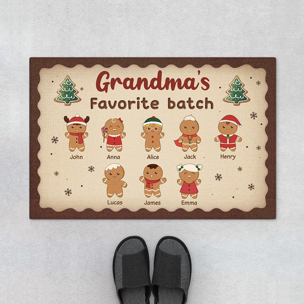 6268DUS1 personalized christmas doormat grandmas favorite batch 6268DKTZA