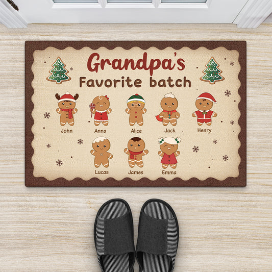 6268DUS2 personalized christmas doormat grandmas favorite batch 6268DKTZA