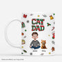 6270MUS1 3d printing effect cat christmas mug personalized gifts for cat owners 6270MKHAD
