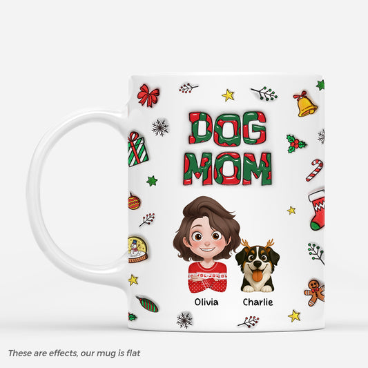 6270MUS1 3d printing effect dog christmas mug personalized gifts for dog owners 6270MKHAC