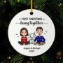 6278OUS1 ceramic first christmas living together ornament custom couple gifts 6278O