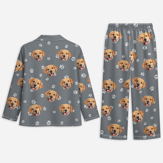 6283VUS1 pajamas with pet face_ personalized gifts for dog owners 6283VKLMC_2
