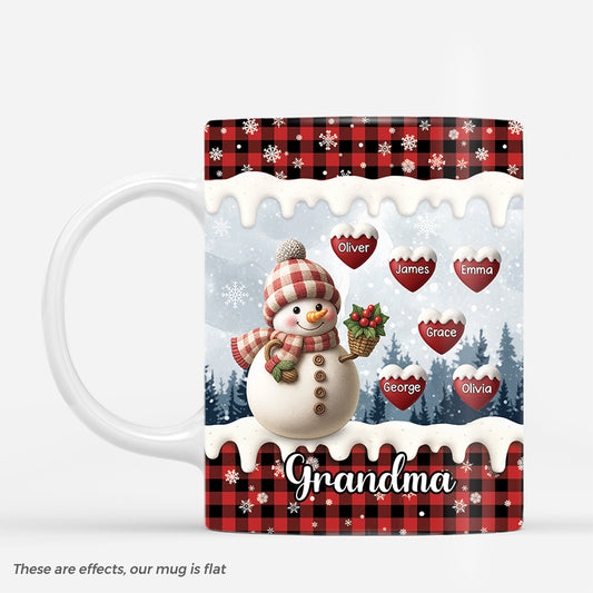 6293MUS1 snowman christmas mugs personalized gifts for grandma grandpa 6293MTTTA