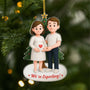 6304OUS1 3d printing effect acrylic were expecting christmas ornament_ custom gifts for parents to be 6304OKVCG