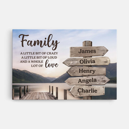 6305CUS1 personalized family canvas with names_ family christmas gifts 6305CTTNI