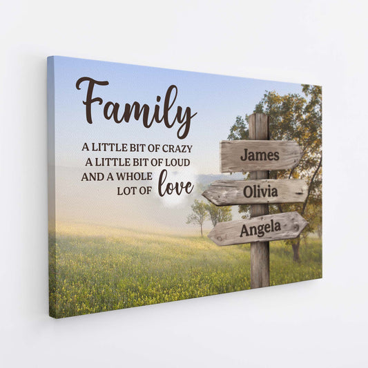 6305CUS2 personalized family canvas with names_ family christmas gifts 6305CTTNI