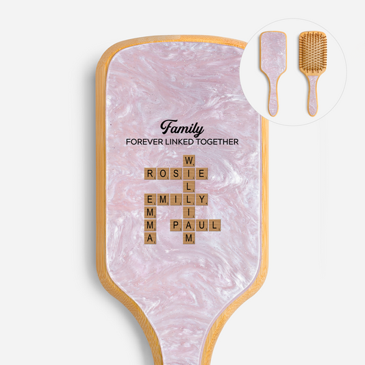 6306AUS1 crossword uv printed acetate hairbrush custom gifts for familybrothersister 6306aq8r5i