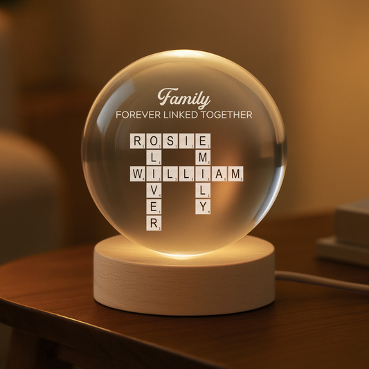 6306LUS1 crossword crystal ball lamp personalized gifts for familysiblings 6306l8f5e
