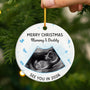 6312OUS2 ceramic ornament with ultrasound picture personalized christmas gifts 6312O3VAK