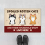 6314DUS1 spoiled rotten cats live here doormat custom gifts for cat owners 6314DTQ5D