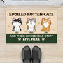 6314DUS2 spoiled rotten cats live here doormat custom gifts for cat owners 6314DTQ5D