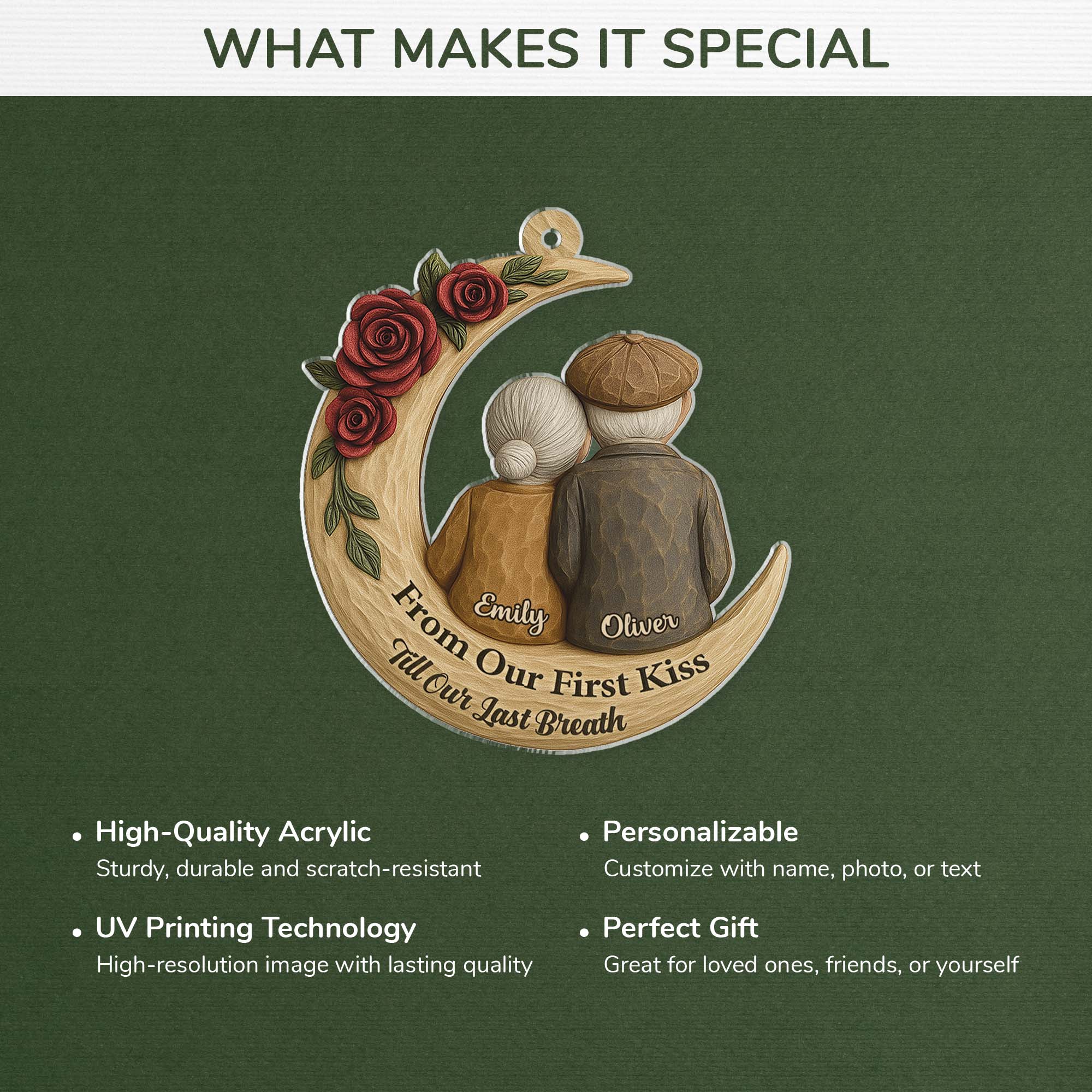 6321OUS4 3d effect acrylic from our first kiss to our last breath_ ornament custom couples xmas gifts 6321O3Z5G