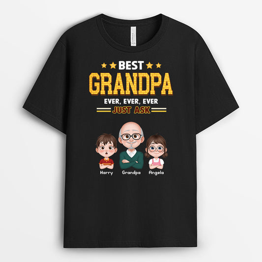 6324AUS1 best grandma ever t shirt personalized gifts for grandparents 6324A6VMB