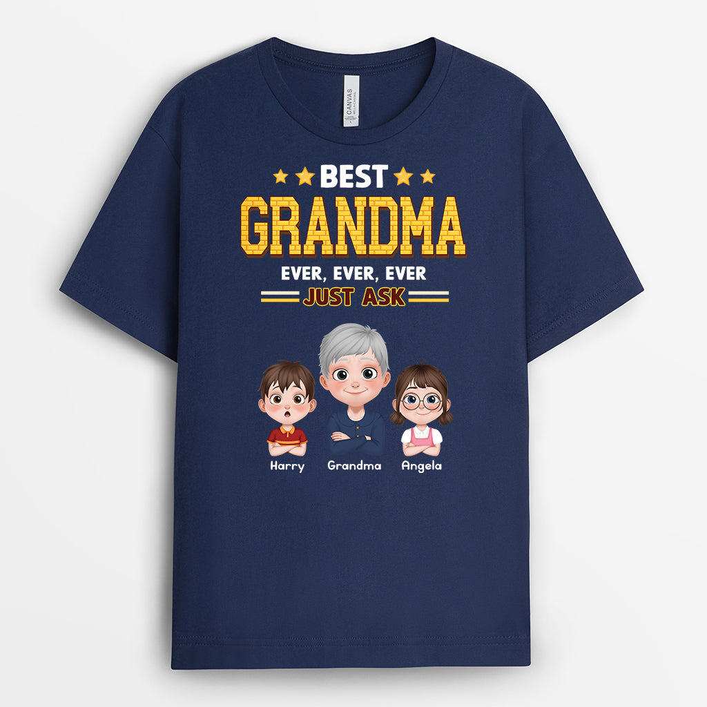 6324AUS2 best grandma ever t shirt personalized gifts for grandparents 6324A6VMB