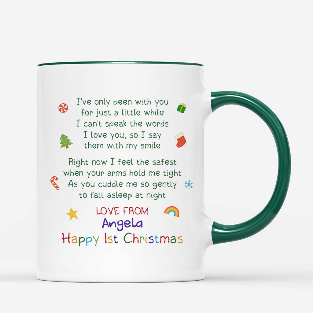 6325MUS3 happy 1st christmas mug with photo personalized newborn gifts 6325M6QMA