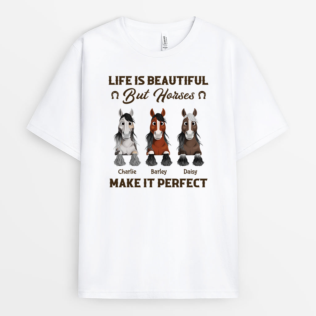 6328AUS1 life is good but horses make it better_ shirt custom horse gifts 6328A6VTU