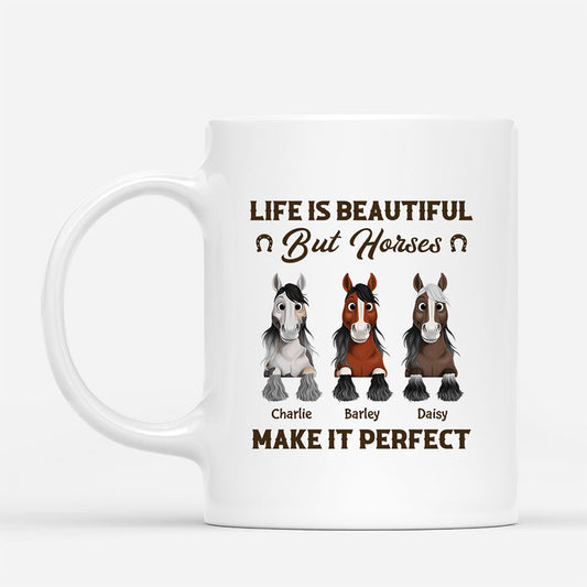 6328MUS1 life is good but horses make it better_ mug custom horse gifts 6328M6VTU