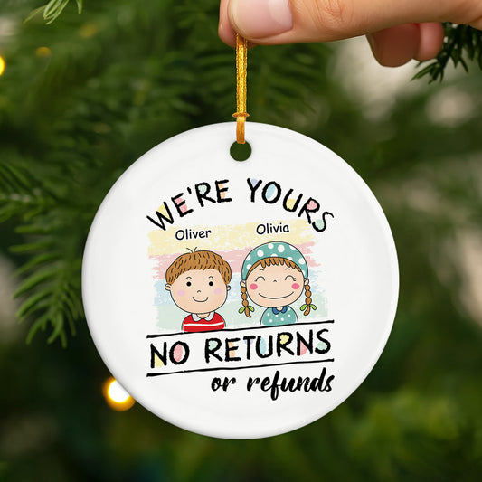 6329OUS2 ceramic were yours no returns ornament custom gifts for mom and dad 6329O6L5A