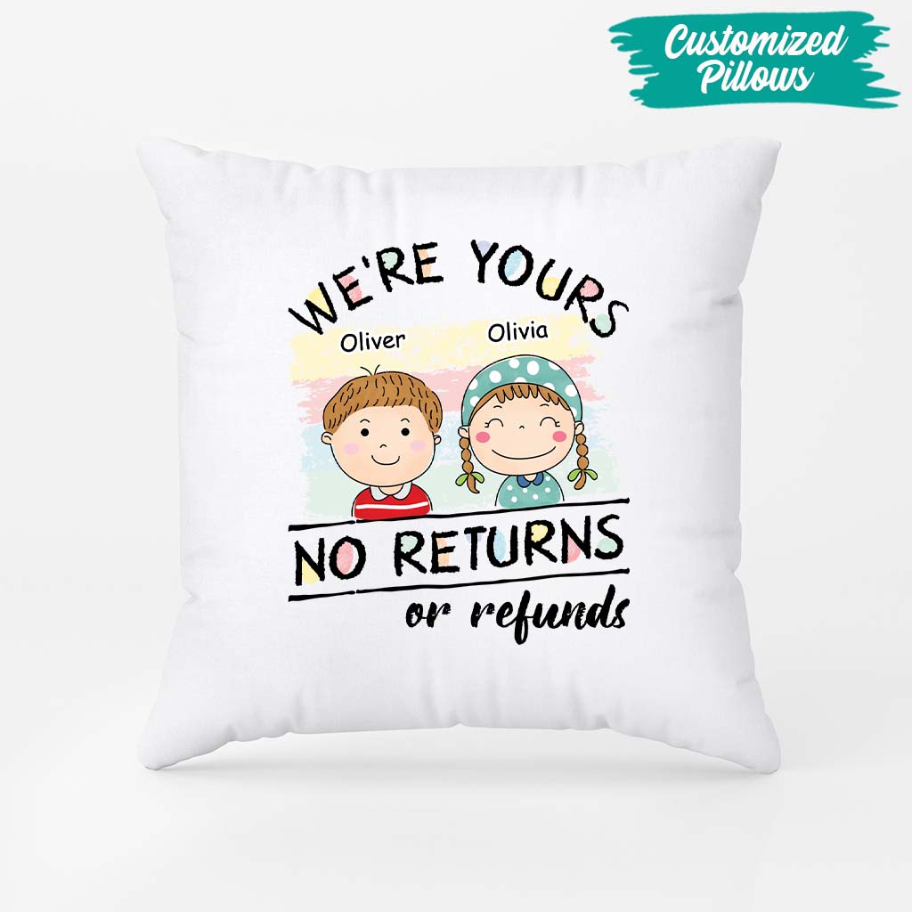 6329PUS2 were yours no returns pillow personalized gifts for mom and dad 6329P6L5A