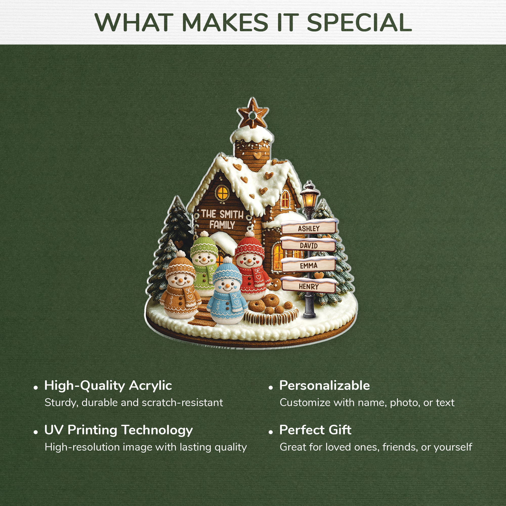 6335OUS4 acrylic snowman family ornament personalized christmas gift 6335OTV5I