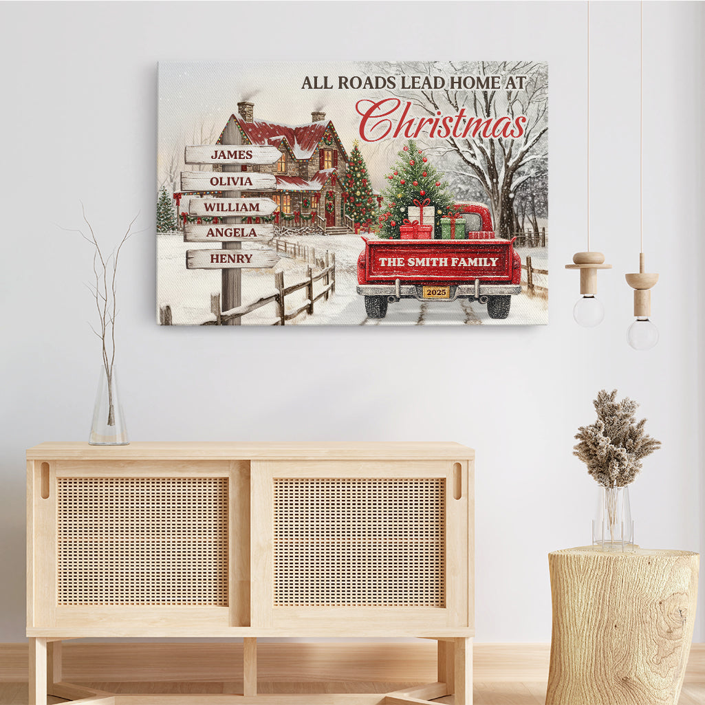 6340CUS3 personalized family canvas with names christmas gifts for family 6340CTTNI
