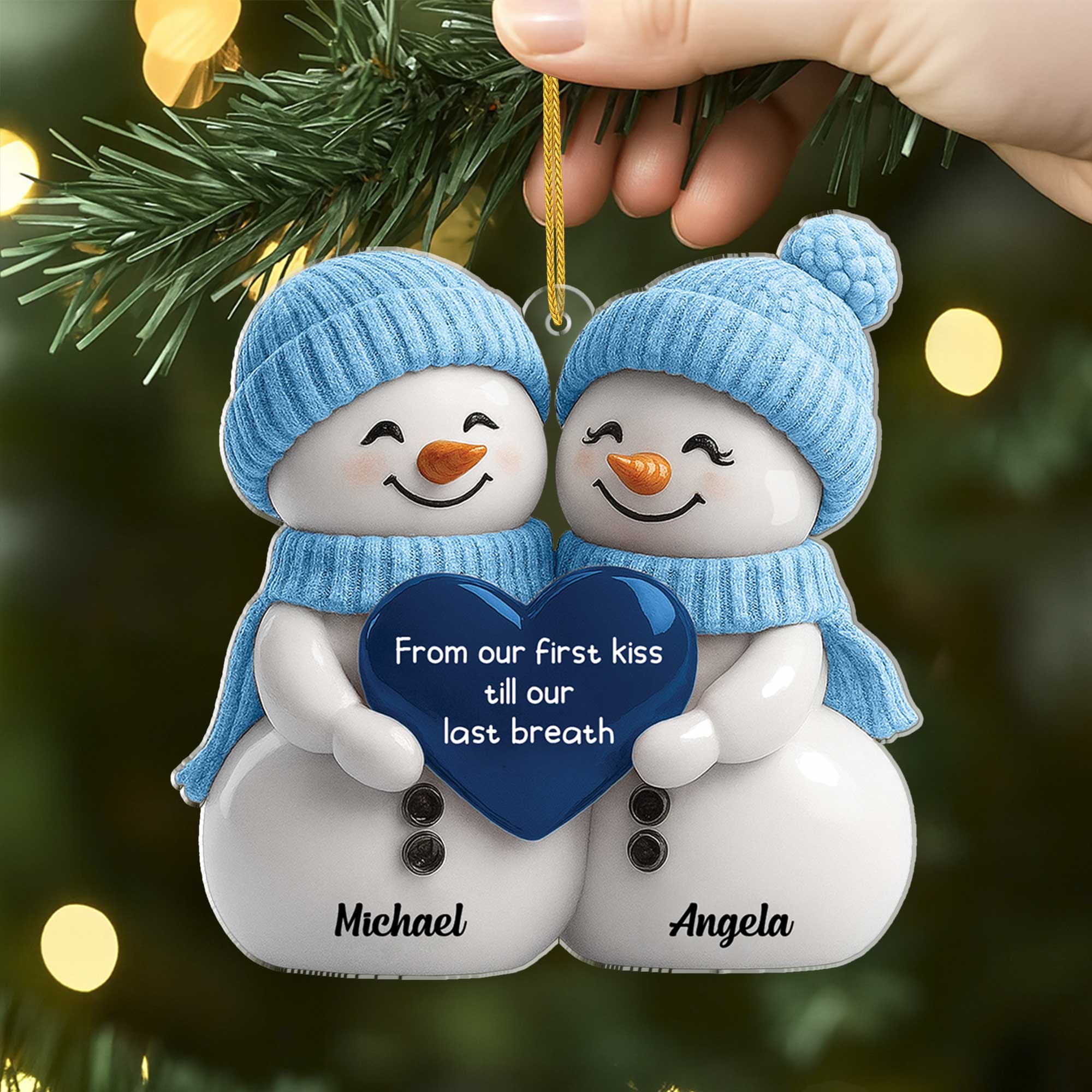 6342OUS2 3d printing effect acrylic snowman couple ornaments custom christmas gifts 6342O8PWG