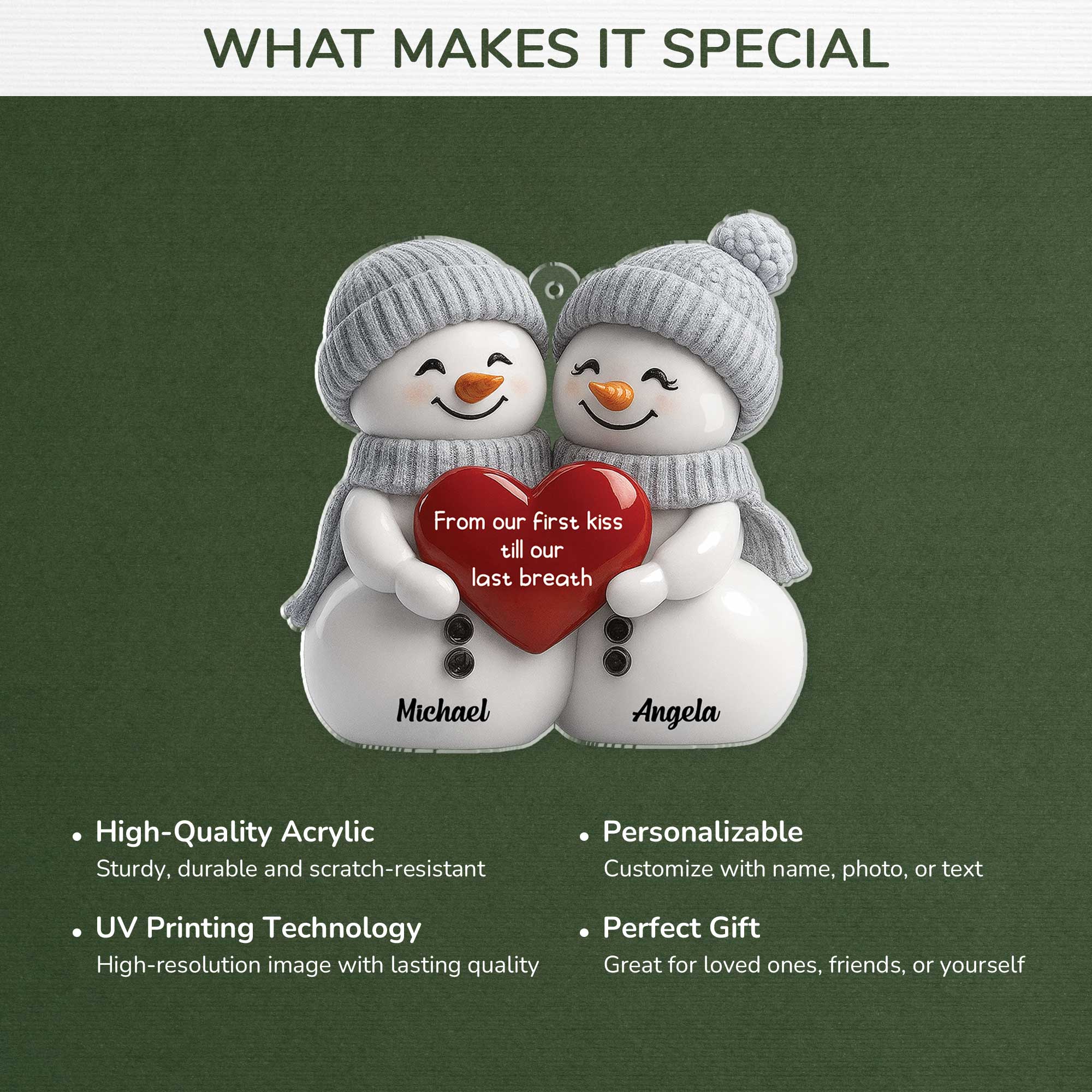6342OUS4 3d printing effect acrylic snowman couple ornaments custom christmas gifts 6342O8PWG